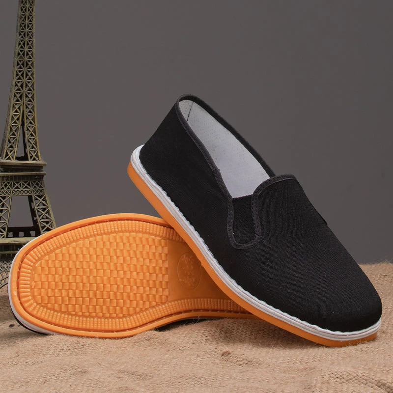 老北京布鞋男士休闲防滑耐磨防臭手工布鞋千层底工作透气开车男鞋