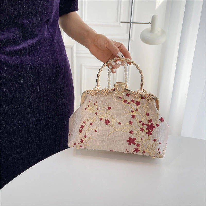 【梦幻冬梅】新中式时尚复古中国风古风中式斜跨手拎包优雅单肩A671