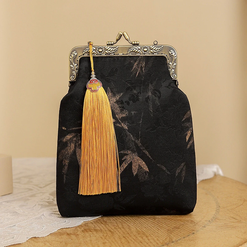 【宫廷落花】新国风中式绣花小众网红单肩文艺手提斜跨手机小包百搭