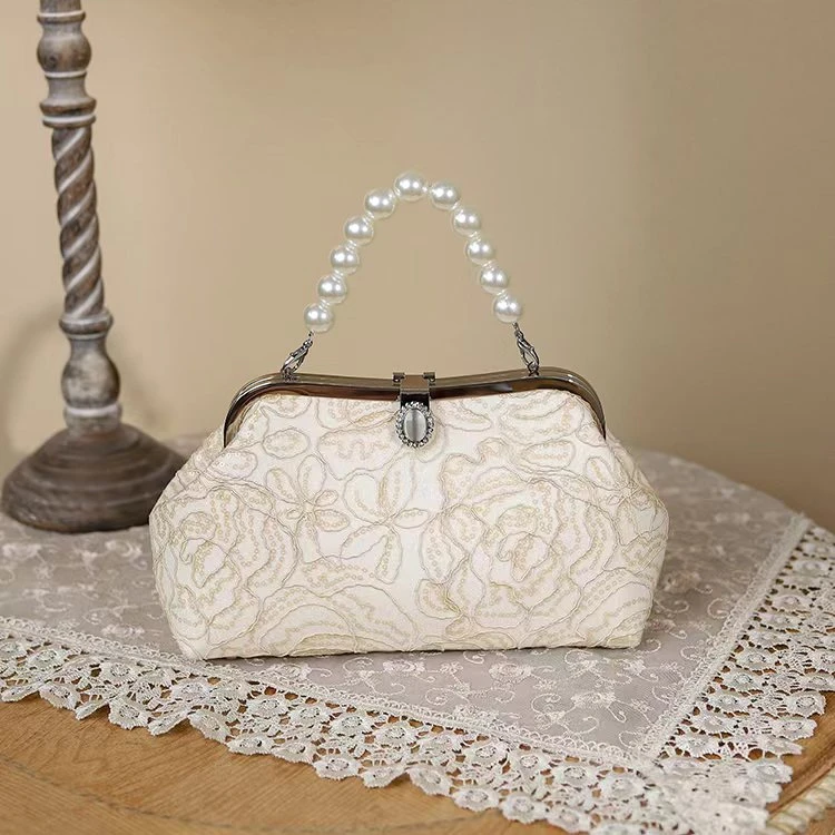 【司藤小姐】珍珠口金包旗袍包时尚国风重工手拿包宴会百搭手包A587