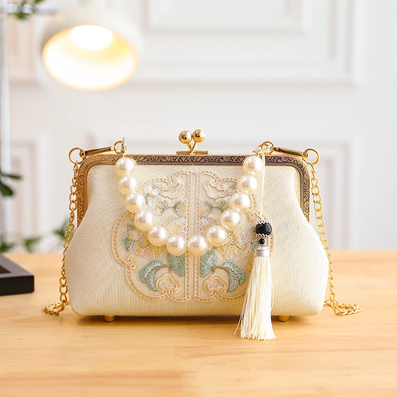 【春意阑珊】新中式国风旗袍马面裙搭配复古时尚手提斜挎单肩包A504