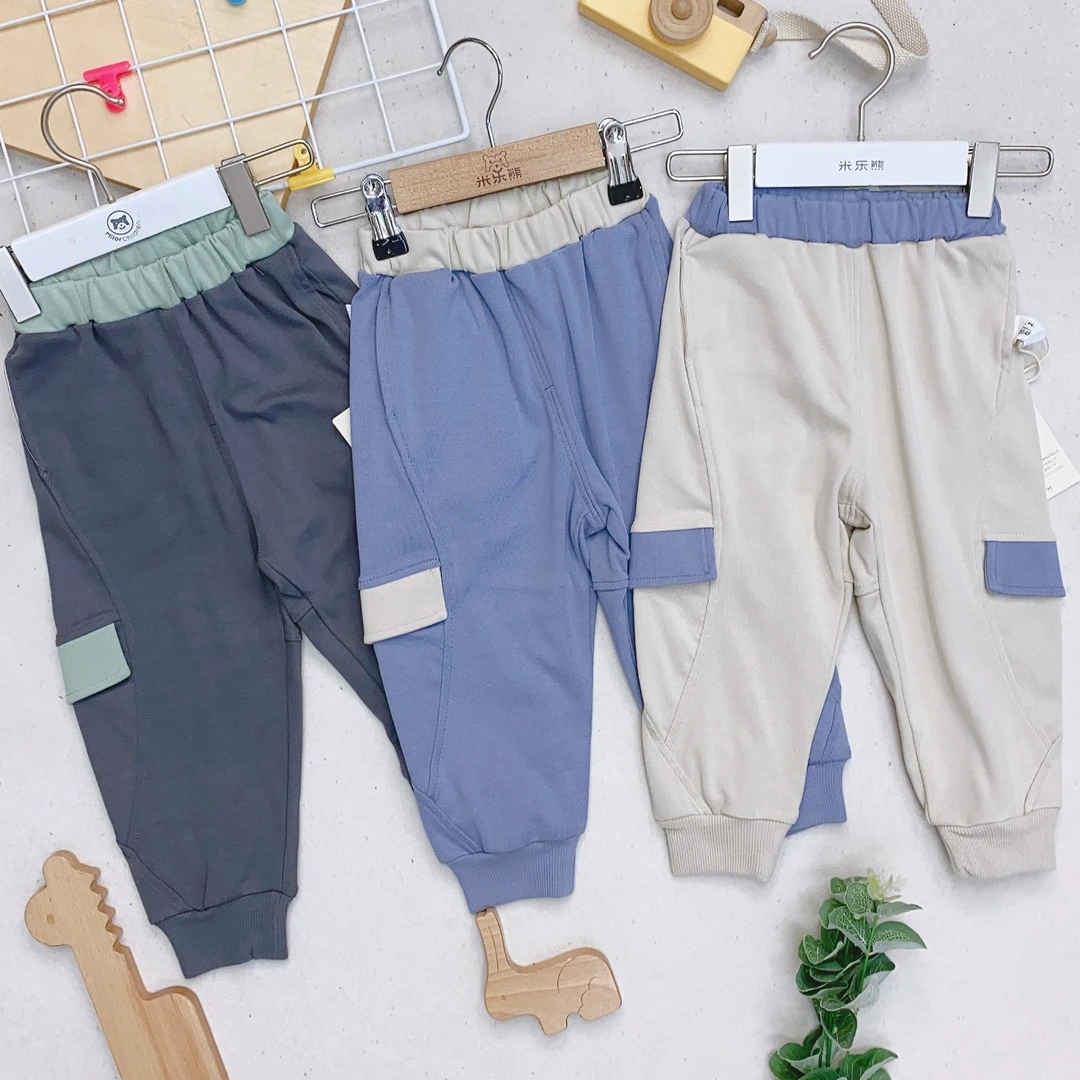 1121米乐熊 男女宝针织休闲长裤裤子儿童装春秋运动中腰儿童裤