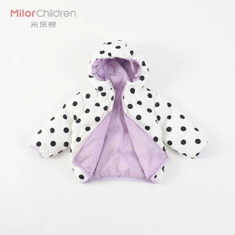 2038【羽绒服】米乐熊 男女宝宝外套衣服轻羽MW2038SC16满印婴童