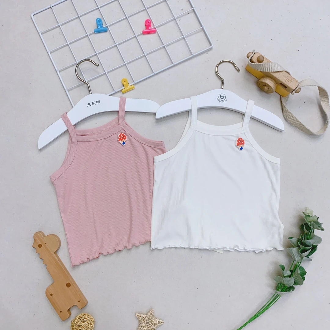 9521米乐熊优可丝 女宝宝背心吊带上衣夏季儿童童装无袖护肚