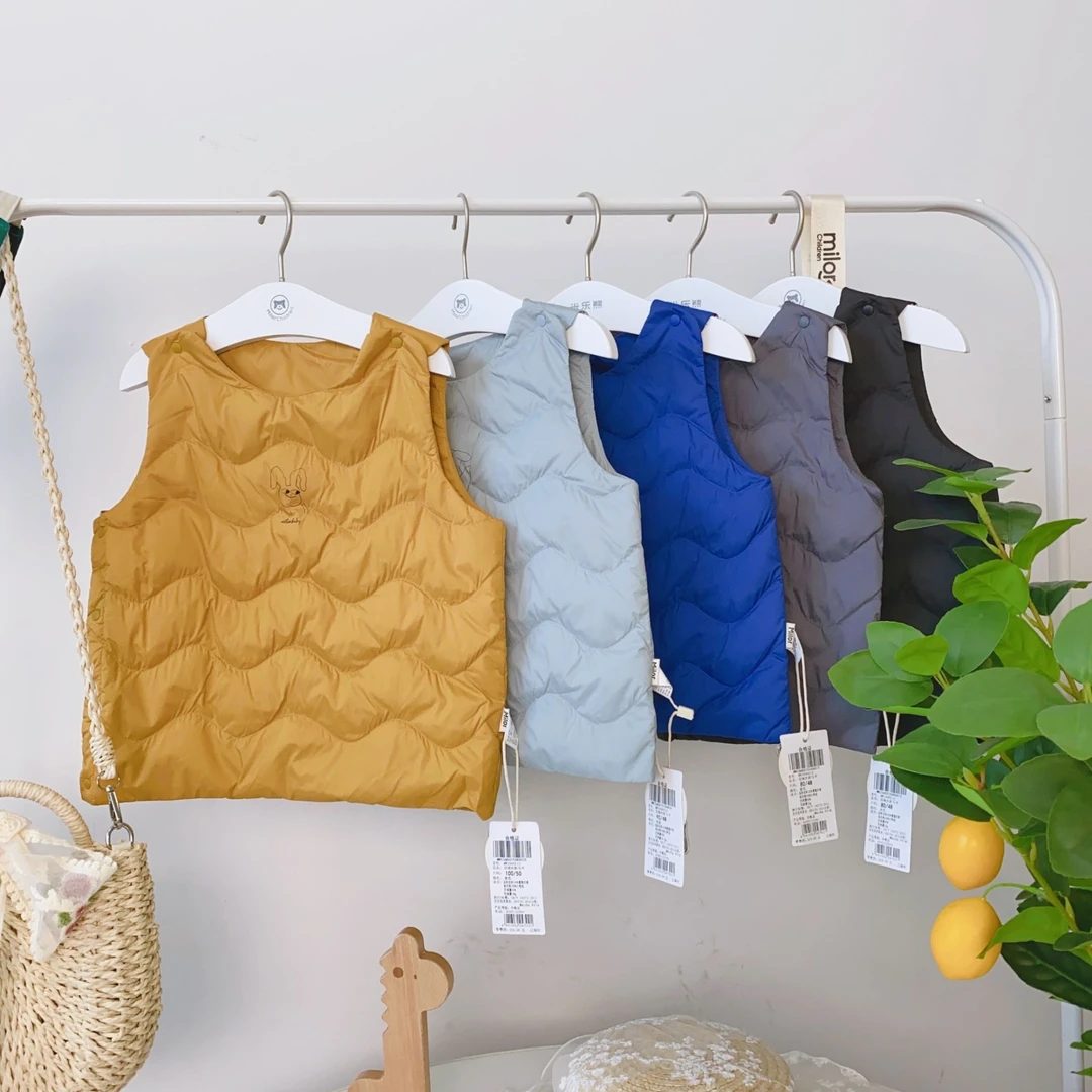 2368米乐熊儿童羽绒马甲宝宝秋冬新款马夹儿童外穿坎肩MW2368SC15