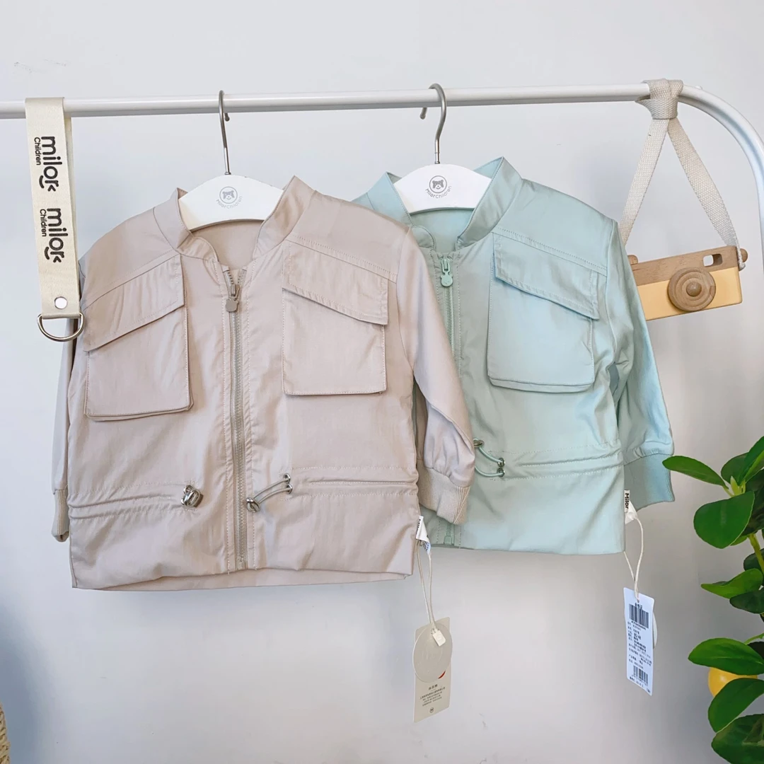 1293米乐熊宝宝休闲风衣外套儿童童装春秋内穿M1293SA03梭织时尚