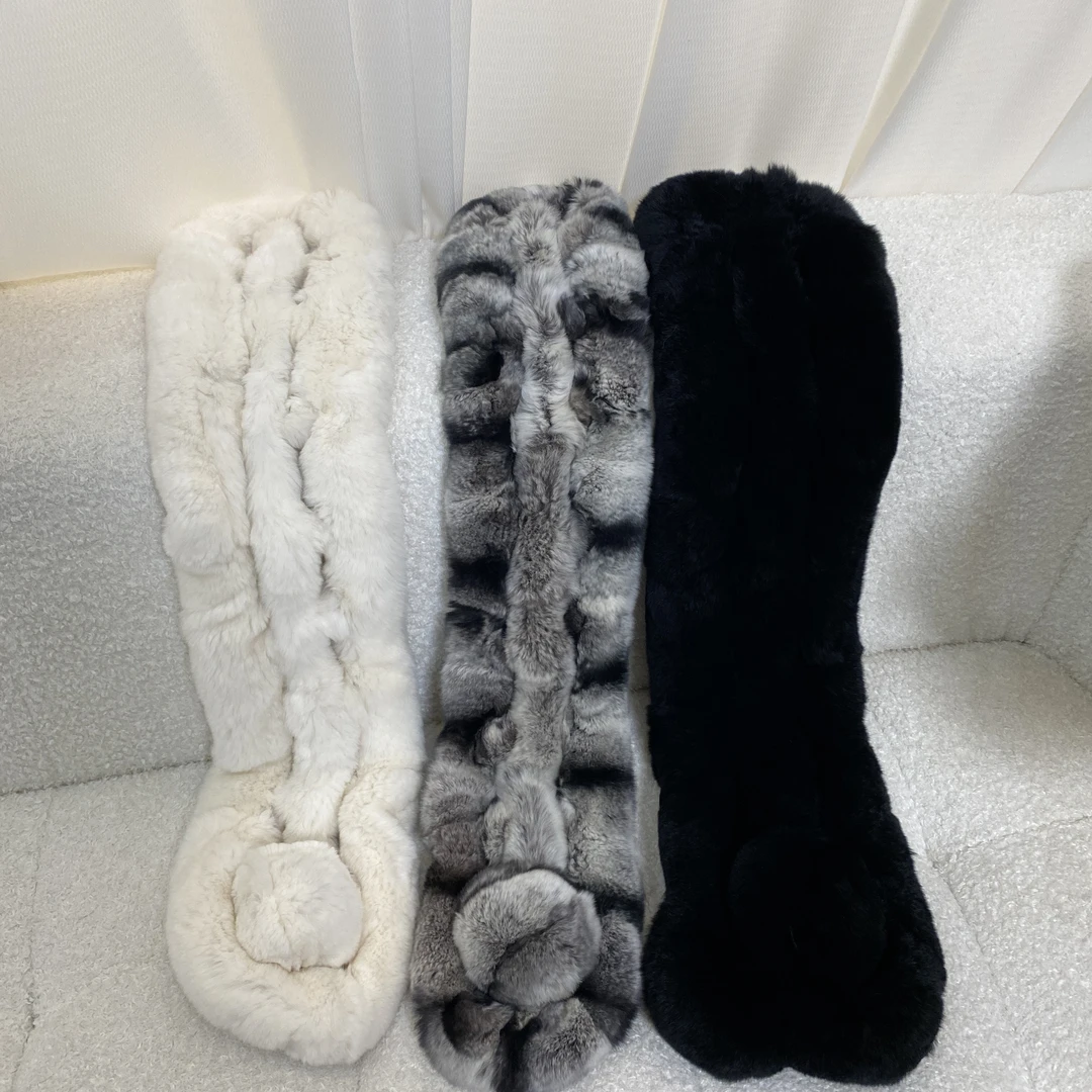 【冬日恋岛】奢华贵气双面獭兔毛保暖围脖围巾2040