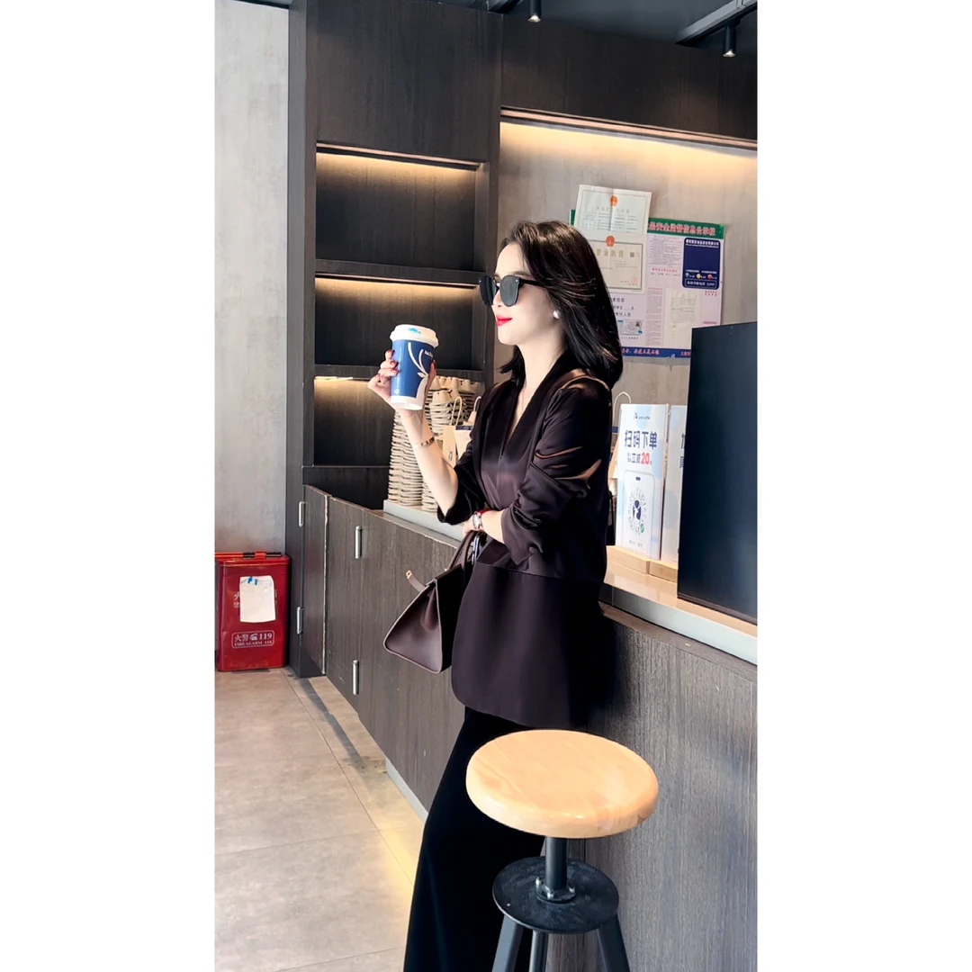 【塔曼】高奢醋酸拼接款西装2485