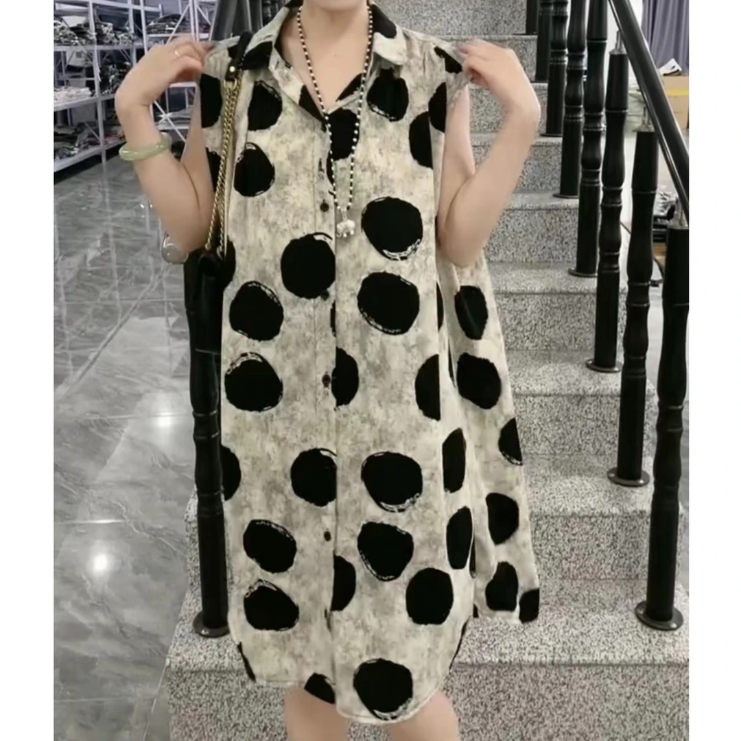 24年韩版春夏秋衬衫领坎袖遮肚大衫裙开衫气质显瘦百搭连衣裙