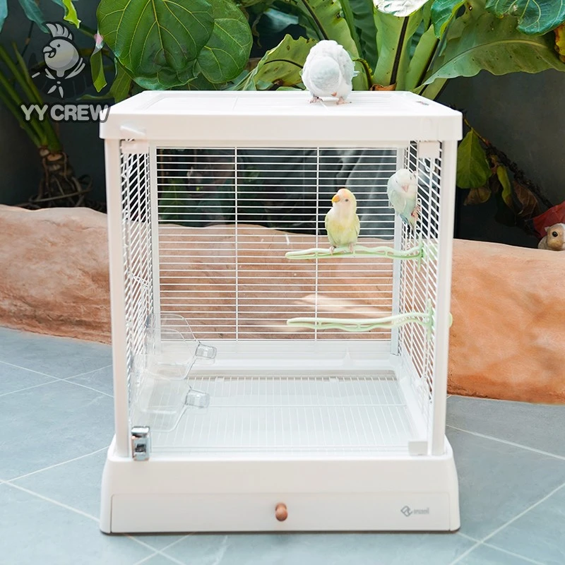 达洋鹦鹉鸟笼304不锈钢笼子家用大号玻璃别墅玄凤牡丹B5001