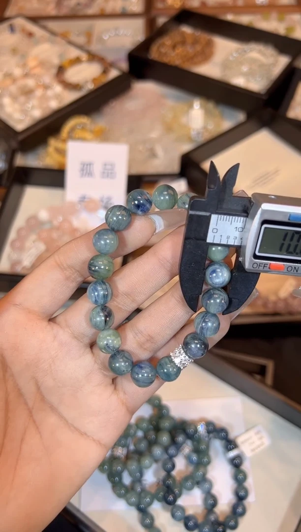 【闪购商品】水晶手链合金蓝绿晶手链x942