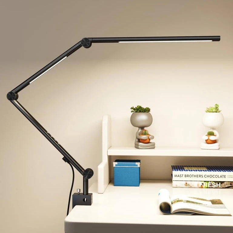 护眼书桌台灯学生学习读写折叠夹式可充电绘画设计工作夹子灯
