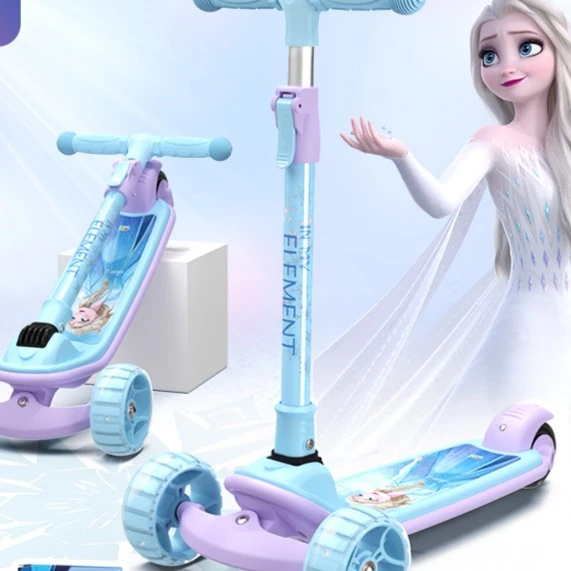 儿童滑板车女童款3一6一12岁1踏板滑滑车8四轮可折叠款溜溜酷炫