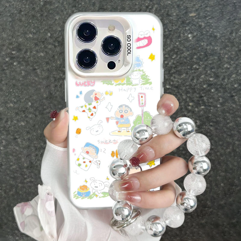 欢乐小新适用苹果iPhone/华为/vivo小米一加手机壳彩银卡通保护套