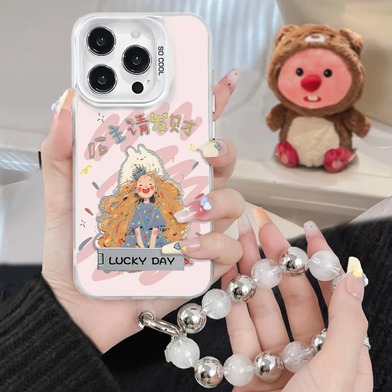 公主发财适用苹果16iphone15/华为/vivo/小米一加原创彩银手机壳