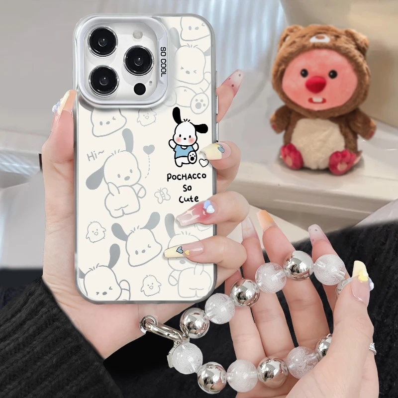 爱心帕恰适用苹果华为OPPOvivo小米手机壳创意可爱彩银保护套卡通