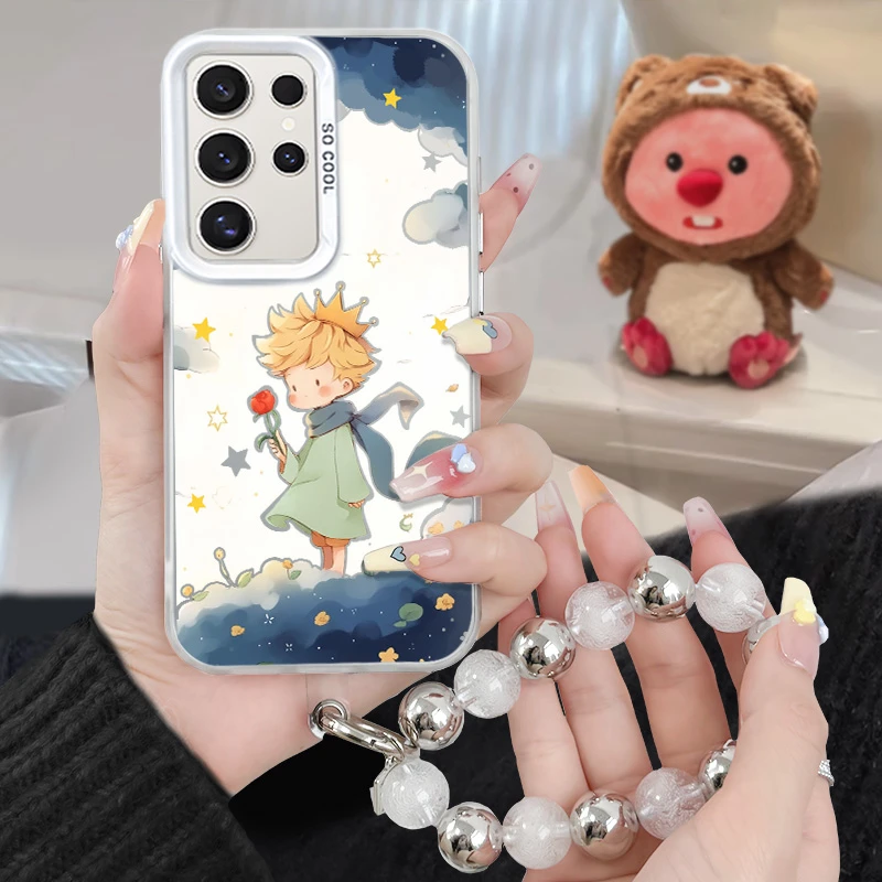 玫瑰小王子适用三星S24Ultra/三星S23可爱三星s24彩银手机壳