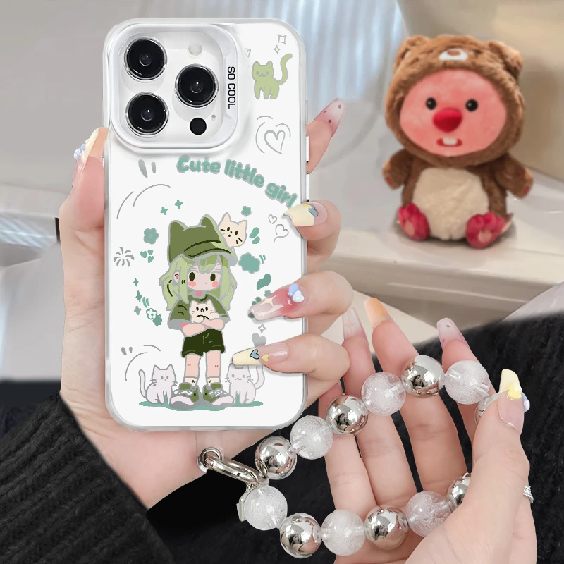 猫咪女孩适用苹果15iPhone14华为OPPOvivo小米手机壳可爱保护套