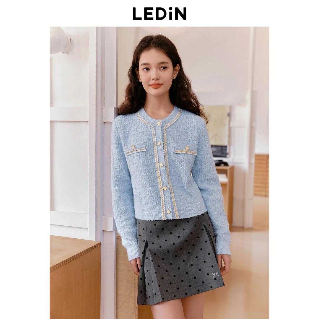 乐町小香风线开衫1786