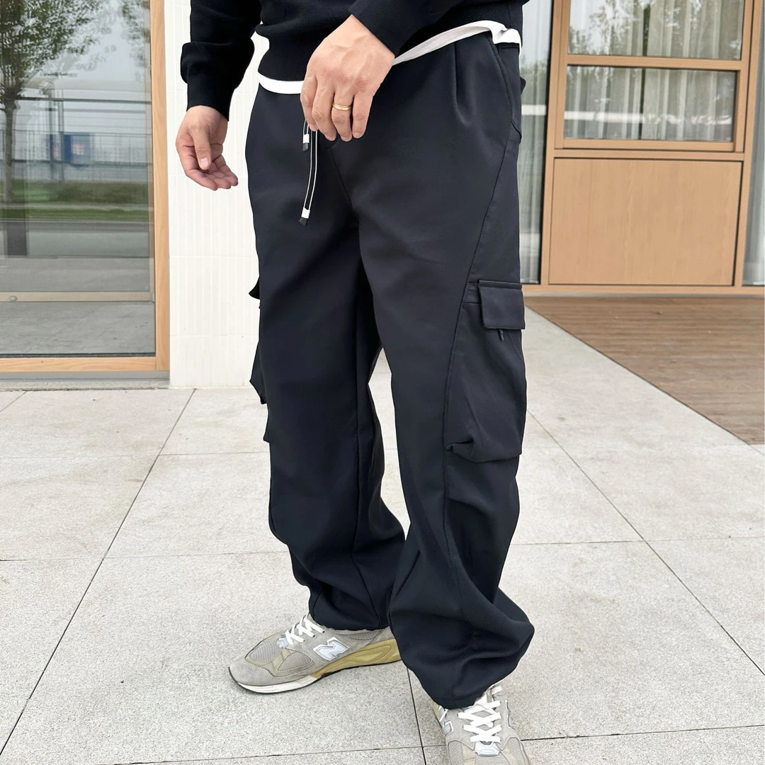 大依无忧大码男装冬款年青潮胖子加肥加大男士加绒阔腿休闲工装裤