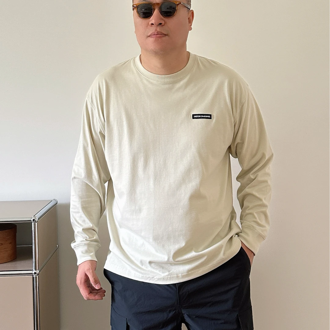 大依无忧大码男装秋新款灰绿廓版年青潮胖子加肥加大男款长袖T恤