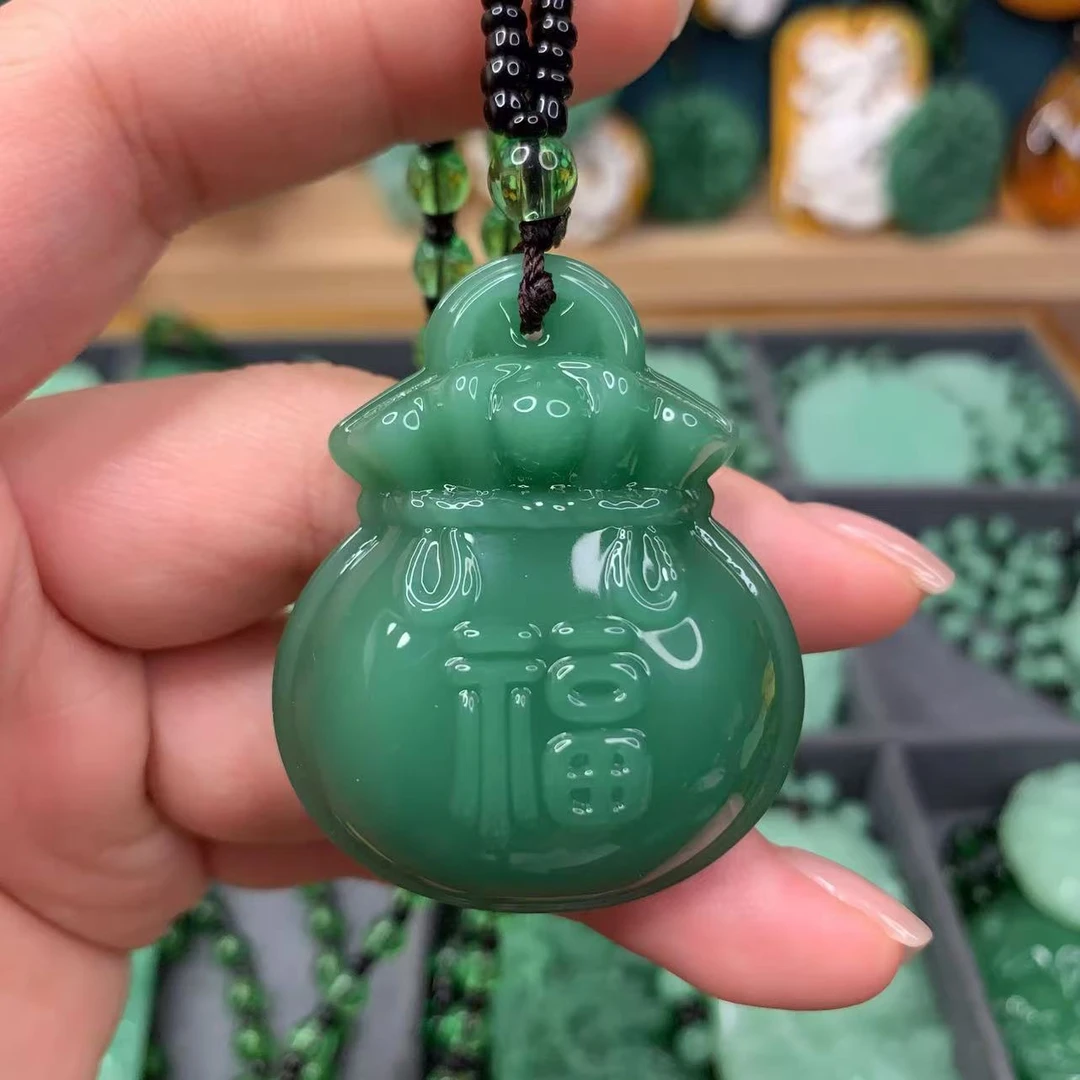 2.深绿福袋吊坠经典百搭男女同款