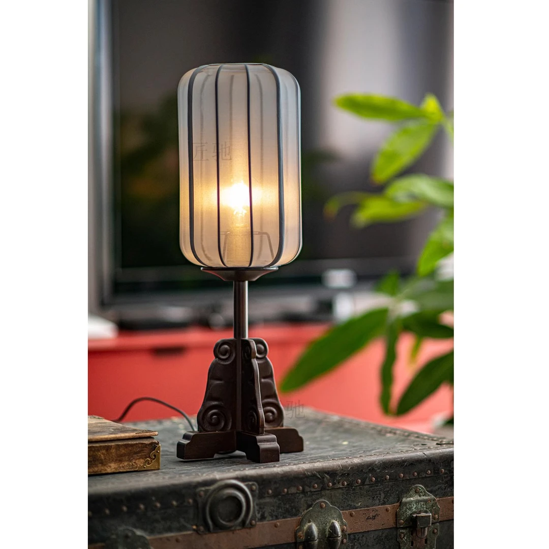 宋代美学侘寂风中式客厅装饰艺术茶室书房卧室复古原木台灯床头灯