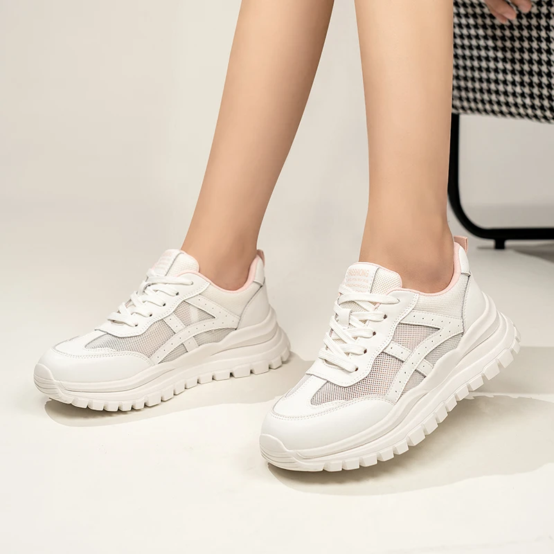 老爹鞋女款时尚百搭透气网面简约休闲鞋超火的潮流韩版女鞋8373