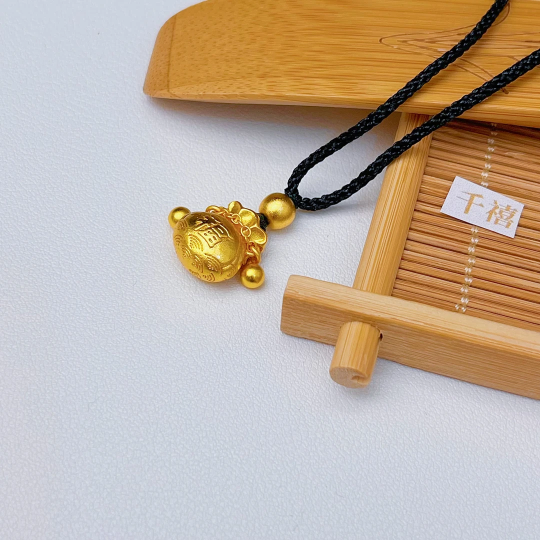 合金吊坠 古法实心小小号钱袋子吊坠