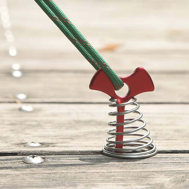 鱼骨地钉露营帐篷鱼骨钉天幕栈板铝合金弹簧鱼骨地钉