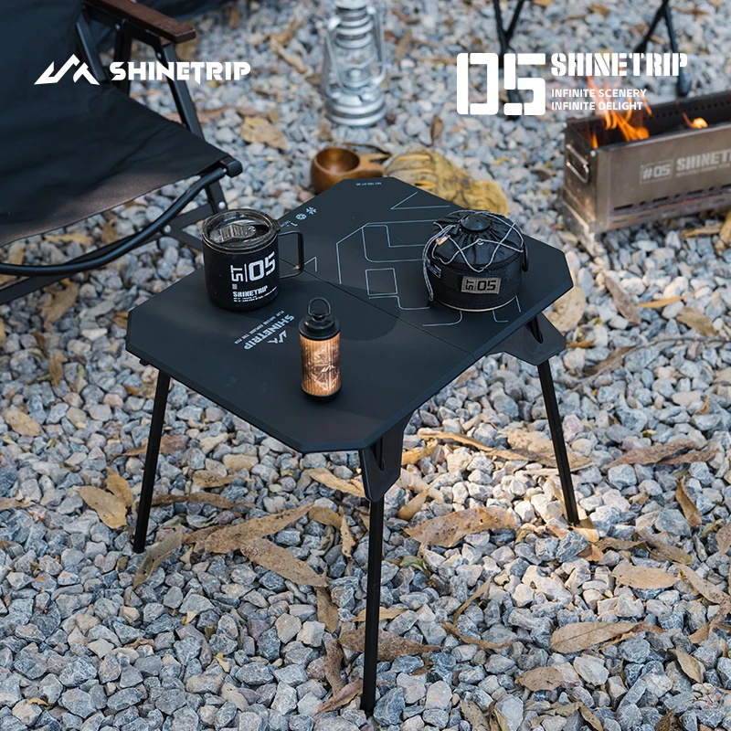 山趣户外露营超轻两用折叠桌骑行摩旅调节桌战术风便携野餐桌子