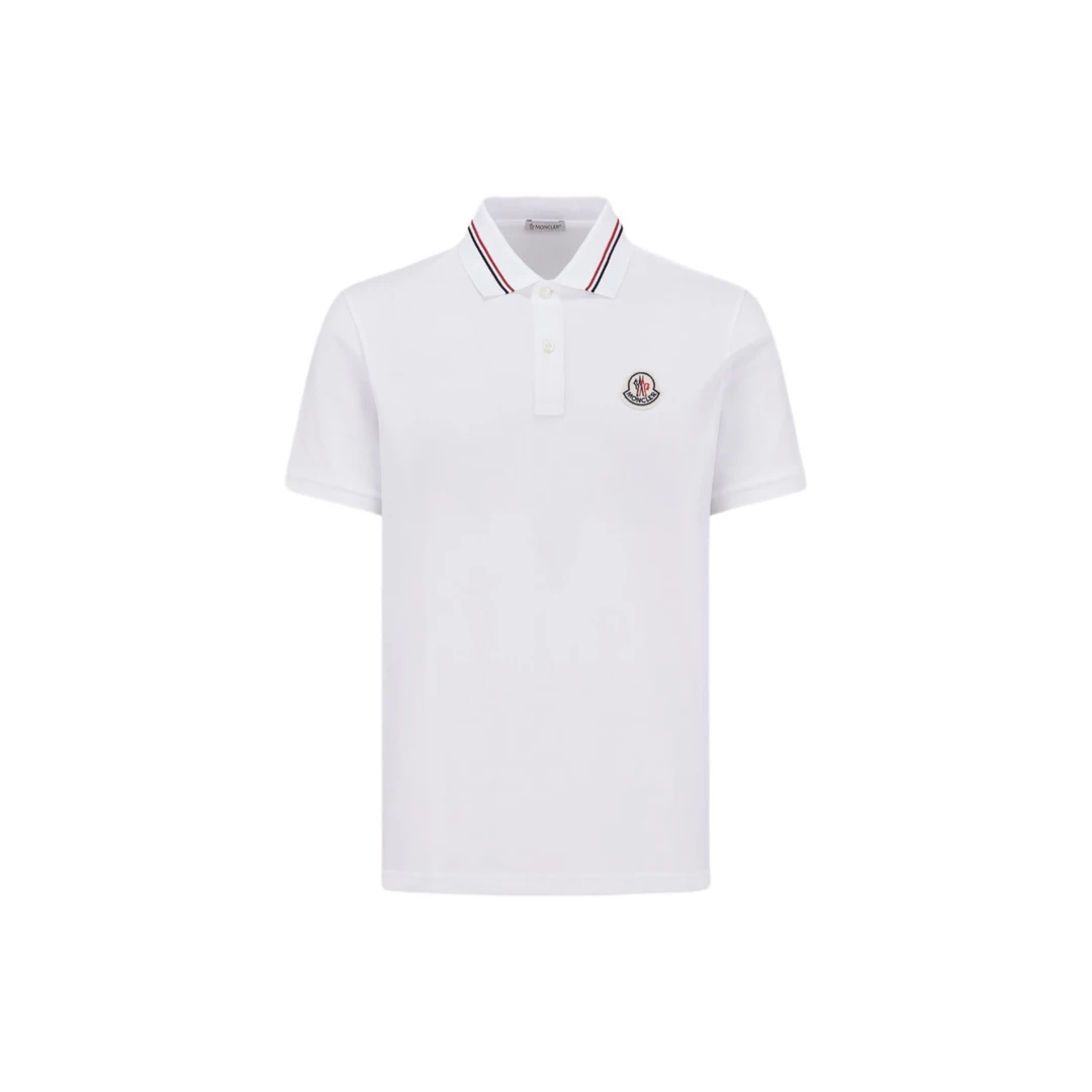 全新未使用 MONCLER 盟可睐蒙口休闲时尚百搭Polo衫短袖男士蓝/白