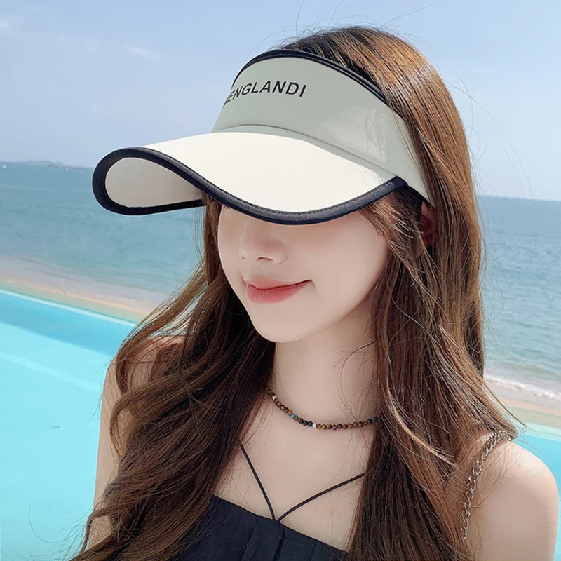 皮尔卡丹防晒帽子女2024款夏季防紫外线鸭舌遮阳帽运动空顶太阳帽