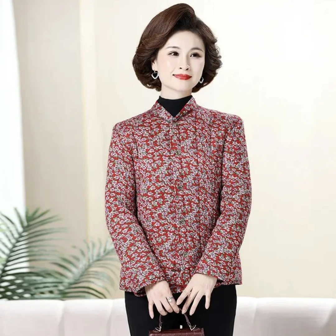 2024中老年女冬季加厚棉袄妈妈装保暖抗寒棉衣外穿