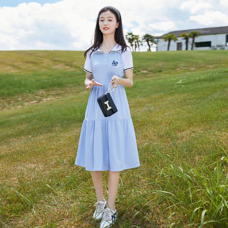 女童连衣裙夏季2025新款洋气儿童爆款裙子女大童夏装12-15岁长裙