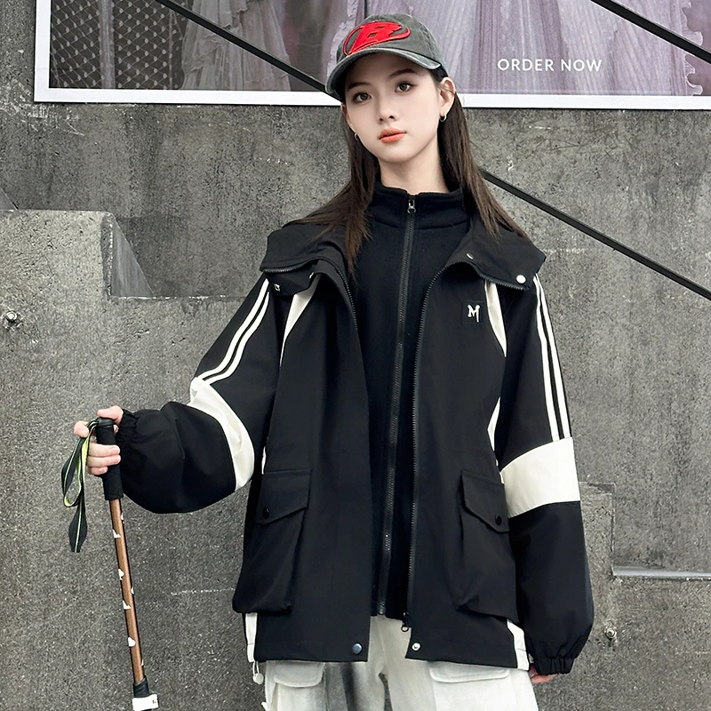 女大童秋冬外套2025新款儿童洋气12青少年15女童18岁三合一可拆卸