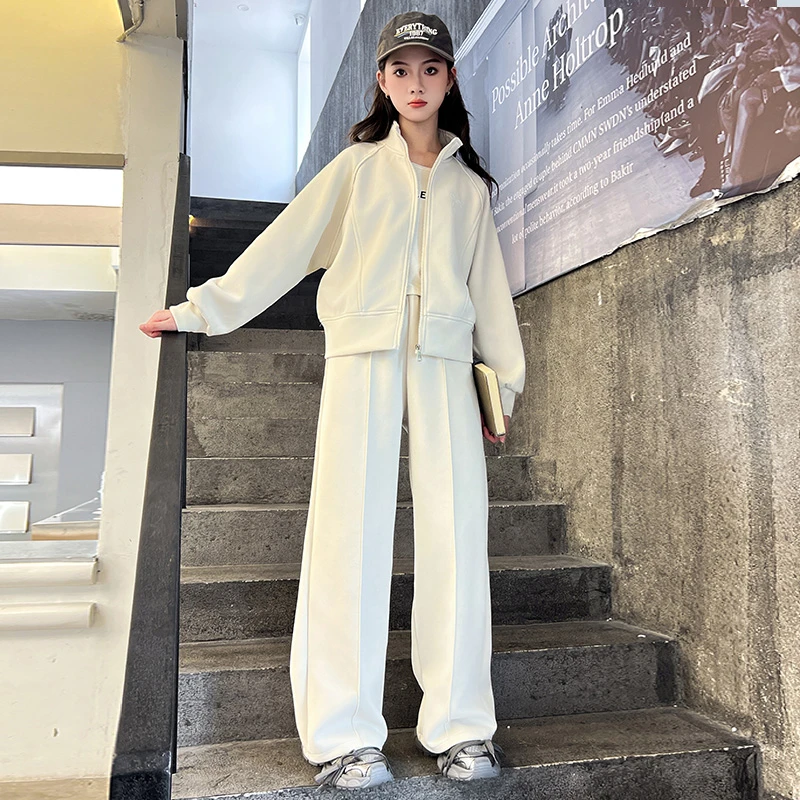 女童套装春秋款2024新款儿童早秋装女孩网红12大童秋季15岁两件套