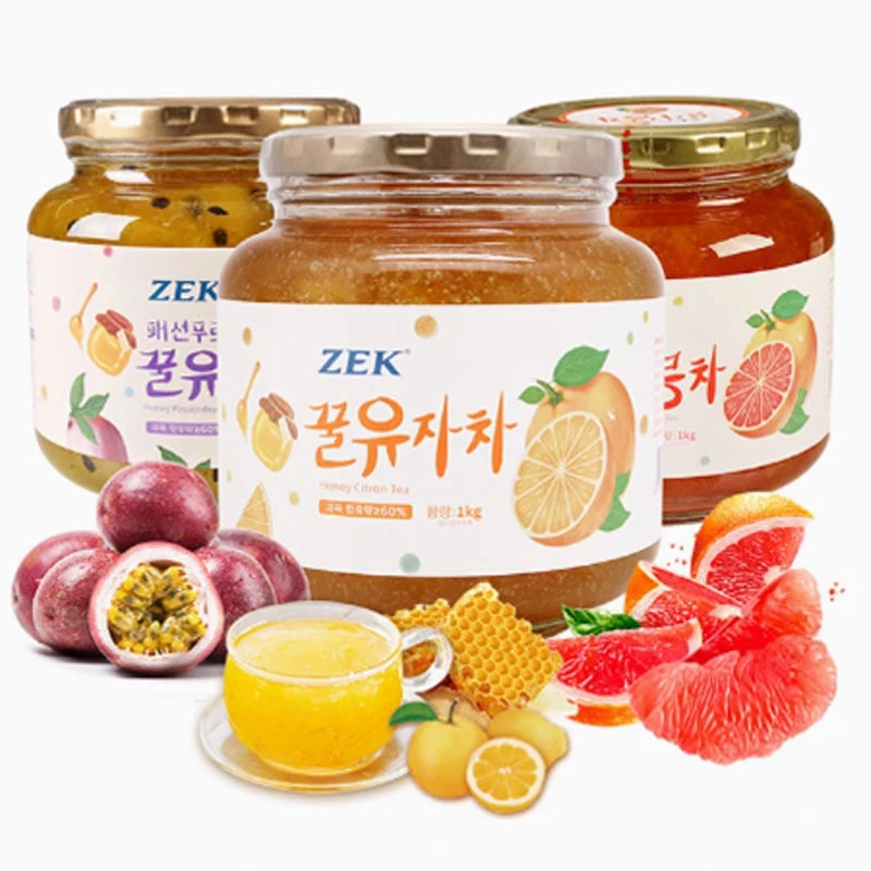 韩国进口食品zek蜂蜜柚子茶/柠檬/百香果茶涂抹果酱下午茶饮品