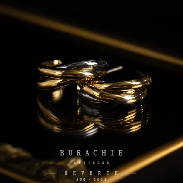 铜合金耳饰 铜合金耳饰 【6979】店主珍藏1950s 巴黎风格致敬香奶奶