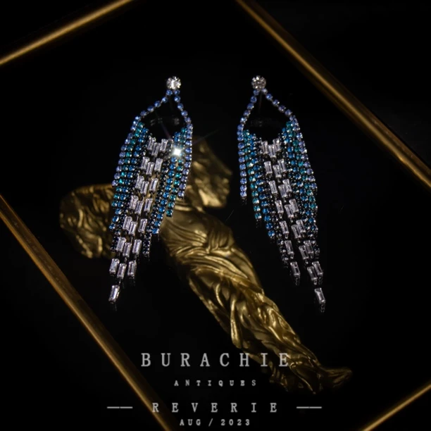 铜合金仿水晶耳饰 【5015】铜合金耳饰「雷克雅末克」充满意境