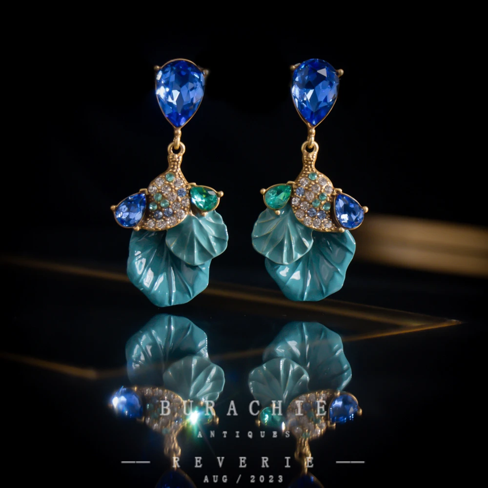 铜合金仿水晶耳饰 【2521】周年珍藏英｜经典原标克拉款CrownFrett