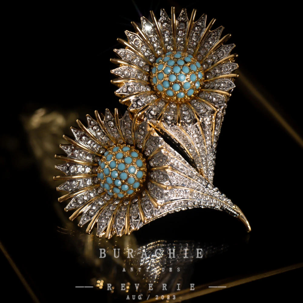 铜合金仿水晶胸针 【1340】周年珍藏英｜经典原标克拉款CrownFrett