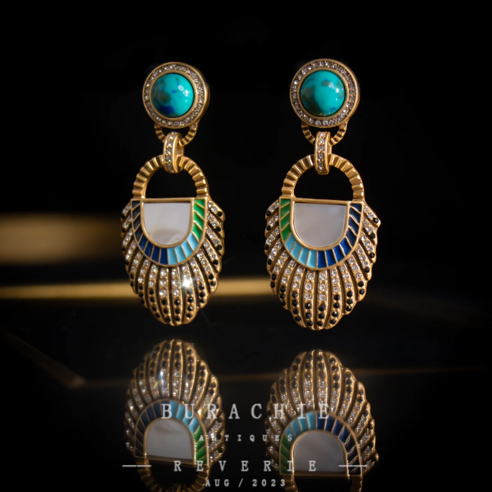 铜合金仿水晶耳饰 【2382】周年珍藏英｜经典原标克拉款CrownFrett