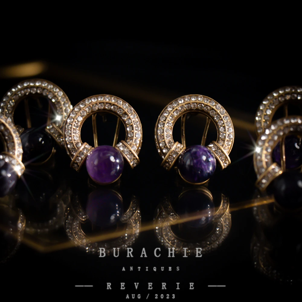 铜合金仿水晶耳饰 【9333】周年珍藏英｜经典原标克拉款CrownFrett