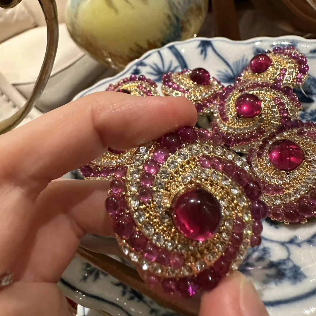 铜合金仿水晶耳饰 【6691】耗时半年｜终于来了意艺术品一样感