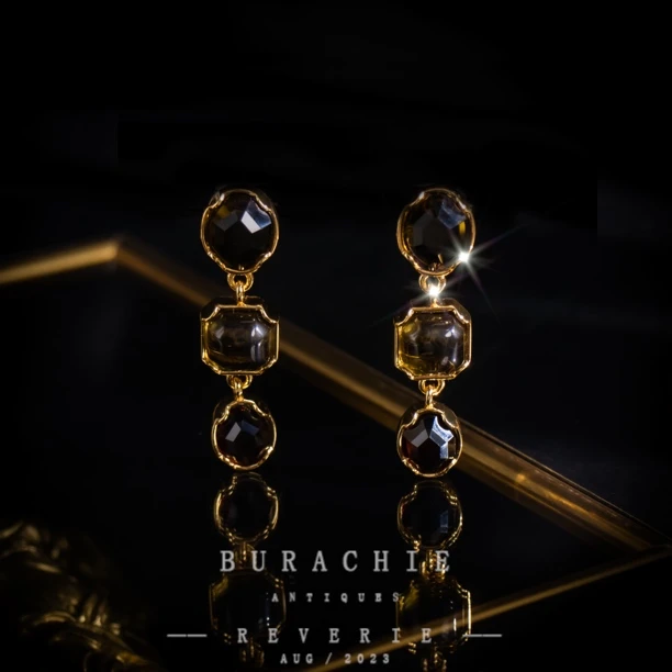 铜合金仿水晶耳饰 ｜经典【1364】原标克拉款CrownFrett