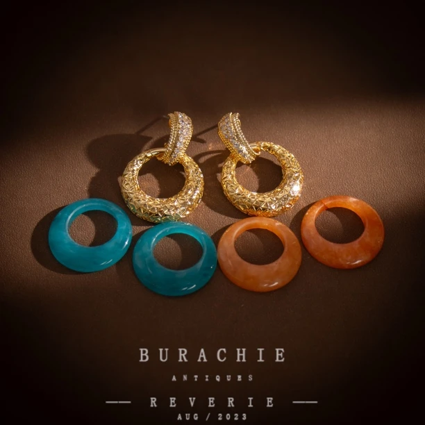 铜合金仿水晶耳饰 耗时半年【6522】｜终于来了意大利老牌艺术品一样