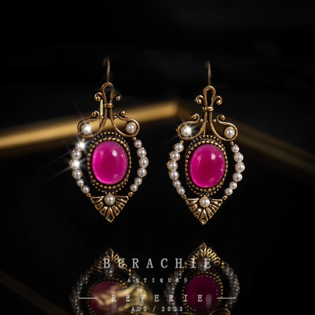 铜合金仿水晶耳饰 【4075 】耳饰 西洋古卓的 即视感 桃心