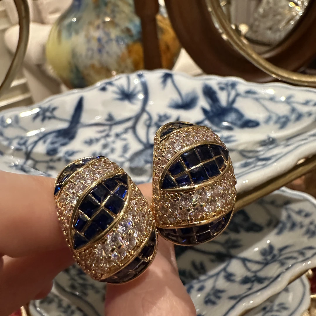 铜合金仿水晶耳饰 耳饰 【2116】周年珍藏英｜经典原标克拉款