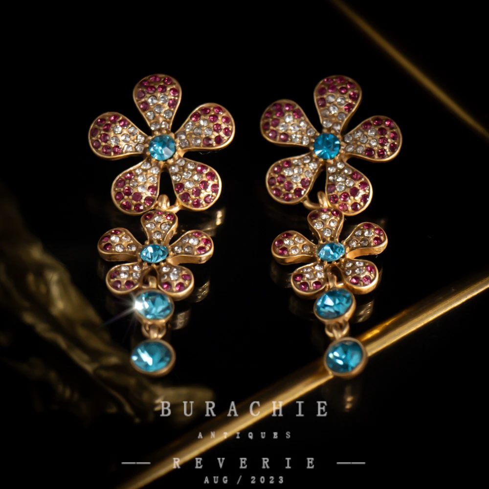 铜合金仿水晶耳饰 【8553】周年珍藏英｜经典原标克拉款CrownFrett